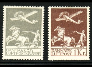 Dänemark: 1929, Flugpost (Erstfalz, signiert, für postfrisch M€ 350,-)