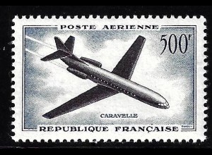 Frankreich: 1957, Düsenflugzeug 500 Fr.