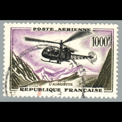Frankreich: 1958, Hubschrauber 1000 Fr.