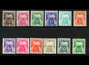 Frankreich: 1946, Portomarken (Weizengarben, M€ 110,-)