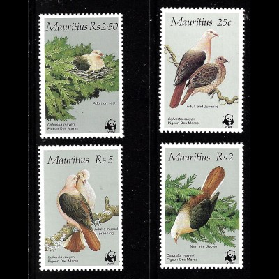 Mauritius: 1985, Rosentauben, (WWF-Ausgabe)