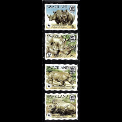 Swaziland: 1987, Breitmaulnashorn (WWF-Ausgabe)