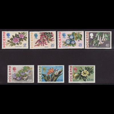 Bermuda-Inseln: 1975, Freimarken: Blumen (Ergänzungswerte)