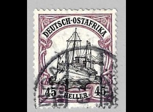 DOA: 1905/19, Kaiserjacht mit WZ 45 Heller (links kurze Fahne der 5)