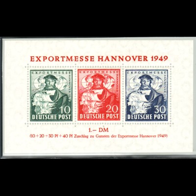 Bizone: 1949, Blockausgabe Exportmesse (M€ 120,-)
