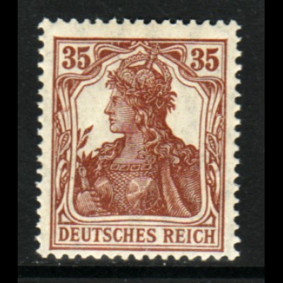 1918, Germania 35 Pfg. zimtfarben (farbgepr. BPP, M€ 70,-)