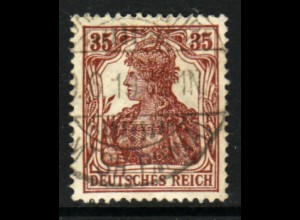 1919, Germania 35 Pfg. rötlichbraun (doppelt farbgepr. Infla)