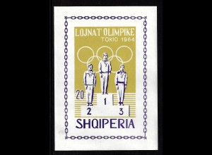 Albanien: 1964, Blockausgabe Sommerolympiade (ungezähnt)
