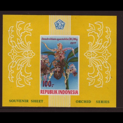 Indonesien: 1977, Blockausgabe Orchideen (ungezähnt)