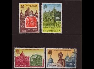 Indonesien: 1975, Tempel von Borobudur (teilw. leichte Gummifehler)