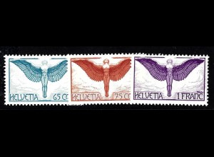 Schweiz: 1924, Flugpost Ikarus (alle Werte auf gestrichenem Papier)