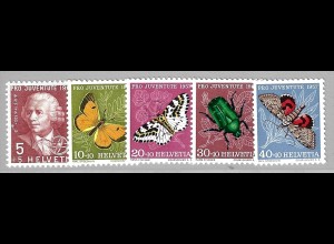 Schweiz: 1957, Pro Juventute (Insekten)
