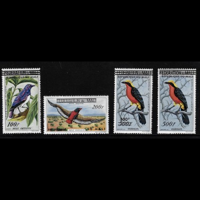 Mali: 1960, Überdruckausgabe Vögel