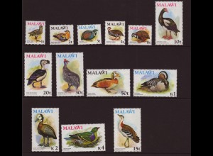 Malawi: 1975, Freimarken Vögel (M€ 130,-)