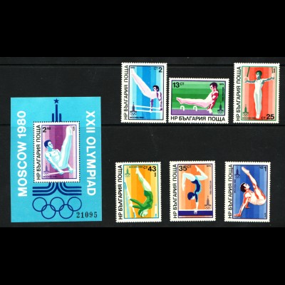Bulgarien: 1979, Sommerolympiade Moskau (Kunstturnen; Block und Satz)