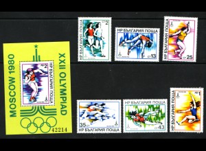 Bulgarien: 1979, Sommerolympiade Moskau (Leichtathletik; Block und Satz)