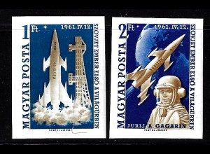 Ungarn: 1961, 1. bemannter Weltraumflug (ungezähnt)