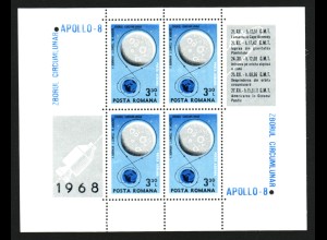 Rumänien: 1969, Blockausgabe Apollo 8