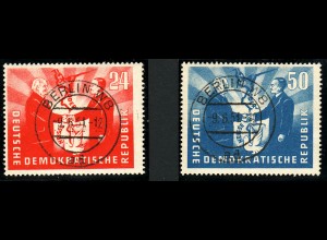 DDR: 1951, Oder-Neiße-Linie (zentr. Stempel "Berlin W 8")