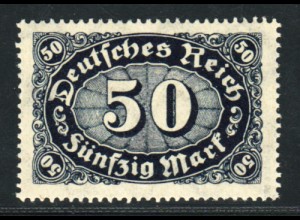 1923, Ziffern 50 Mk. schwarzblau (farbgepr. Infla, M€ 70,-)