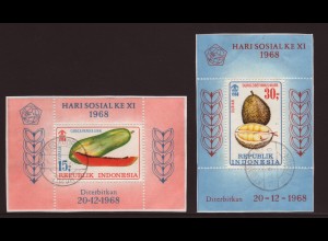 Indonesien: 1968, Blockpaar Früchte