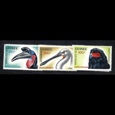 Guinea: 1962, Freimarken Vögel (nur Flugpostwerte)