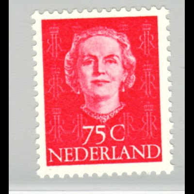 Niederlande: 1951, seltener Freimarken-Ergänzungswert Königin Juliane 75 C.