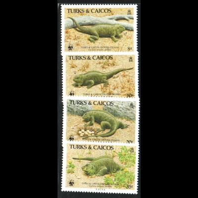 Turks- und Caicos-Inseln: 1986, Leguane (WWF-Ausgabe)