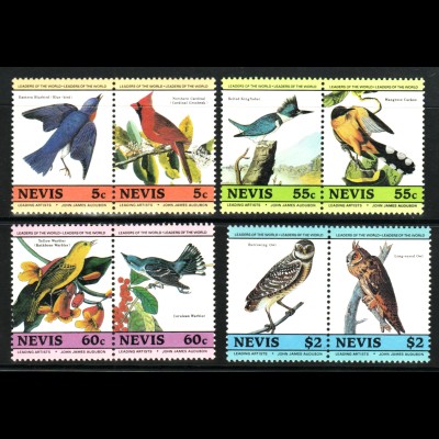 Nevis: 1985, Vögel (Zusammendruckpaare)