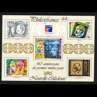 Neu Kaledonien: 1999, Hologramm-Blockausgabe Briefmarkenausstellung "Philexfrance"