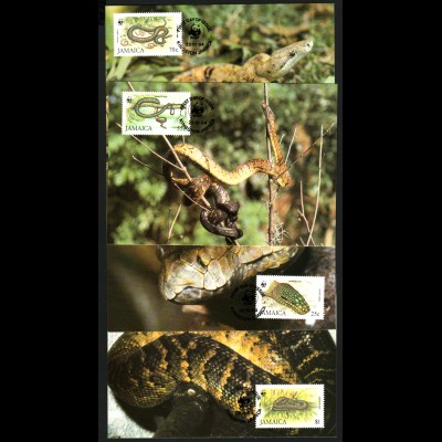 Jamaika: 1984, Maximumkarten Schlangen (WWF-Ausgabe)
