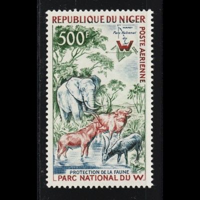 Niger: 1960, Freimarke Tiere (u. a. Elefant)