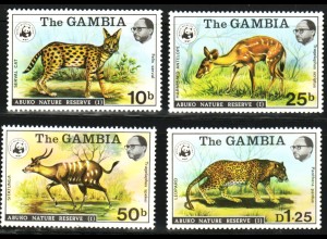 Gambia: 1976, Tiere (frühe WWF-Ausgabe, M€ 100,-)