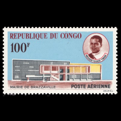 Kongo / Brazzaville: 1963, Rathaus von Brazzaville (M€ 180,-)