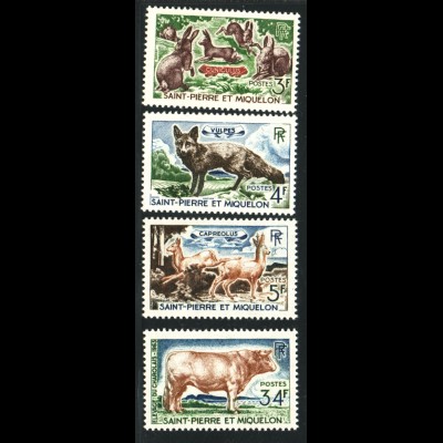 St. Pierre und Miquelon: 1964, Freimarken Tiere