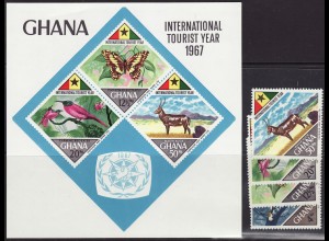 Ghana: 1967, Tiere (Satz und Blockausgabe)