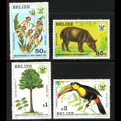 Belize: 1981, Unabhängigkeit (Tiere und Pflanzen)