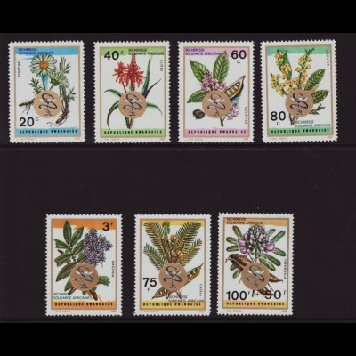 Ruanda: 1973, Überdruckausgabe Heilkräuter und Arzneipflanzen
