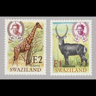 Swaziland: 1975, Freimarken Wildtiere (in neuer Währung)