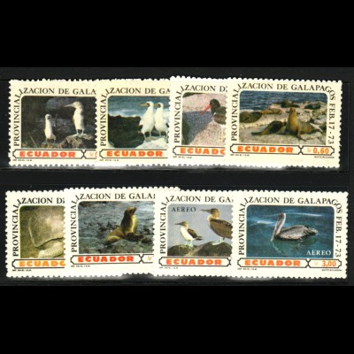 Ecuador: 1973, Provinz Galapagos-Inseln (Tiere, überwiegend Vögel)