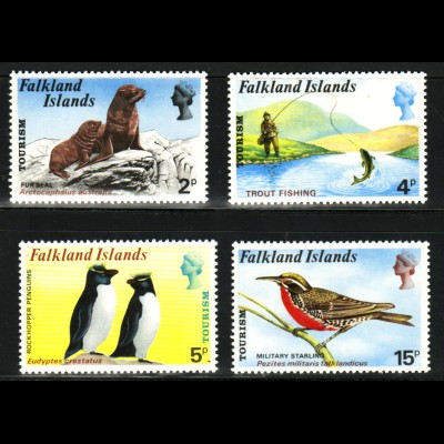 Falklandinseln: 1974, Tourismus (auch Motiv Vögel)