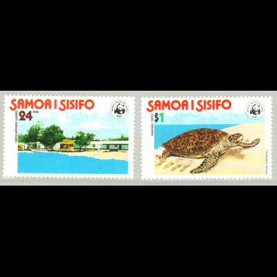 Samoa: 1978, Naturschutz (Karettschildkröte, frühe WWF-Ausgabe)