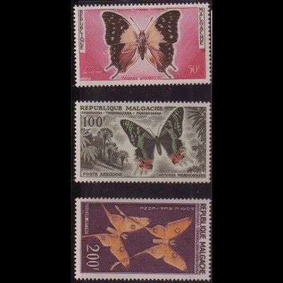 Madagaskar: 1960, alle Schmetterlinge aus Satz 455/60