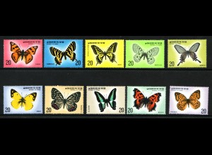 Südkorea: 1976, Schmetterlinge (fünf Ausgaben komplett)