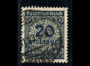 1923, Korbdeckel 20 Mio. Mk. schwarzblau; fast zentr. gestempelt (M€ 2200,-)