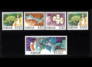 Portugal: 1975, Raumfahrt-Kongress (dabei 2,00 Esc. mit und ohne Phosphorstreifen)