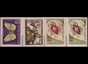 Rumänien: 1956, Schädliche Insekten (dabei 1,75 L. in beiden Farben)