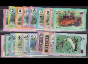 Tuvalu: 1981, Dienstmarken Fische