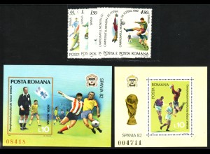 Rumänien: 1981, Fußball-WM Spanien (Satz und Blockpaar)
