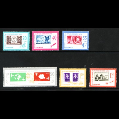 Rumänien: 1963, Tag der Briefmarke (Weltraummotive, Marke auf Marke)